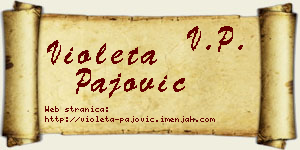 Violeta Pajović vizit kartica